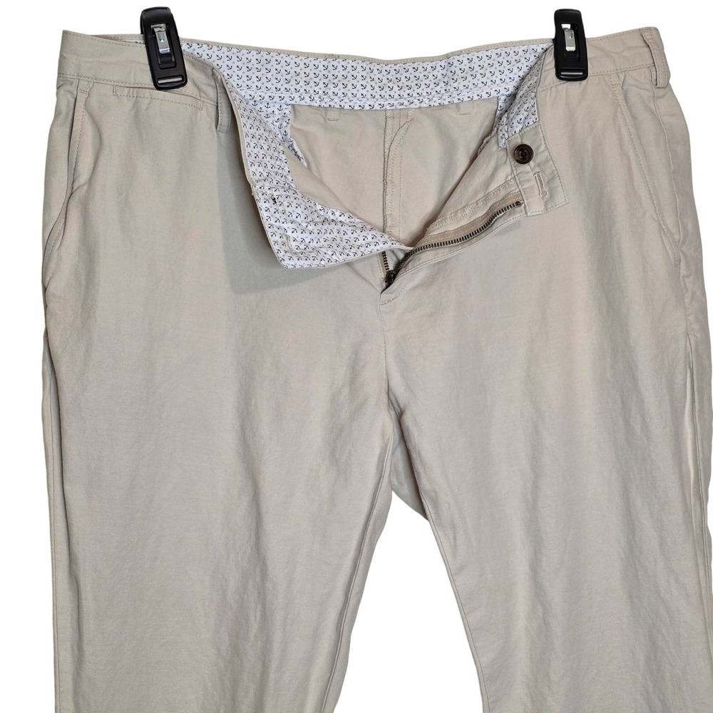 Brooks Brothers Mens Beige Soho Fit Chino‎ Pants W40 L32 Dress Casual
